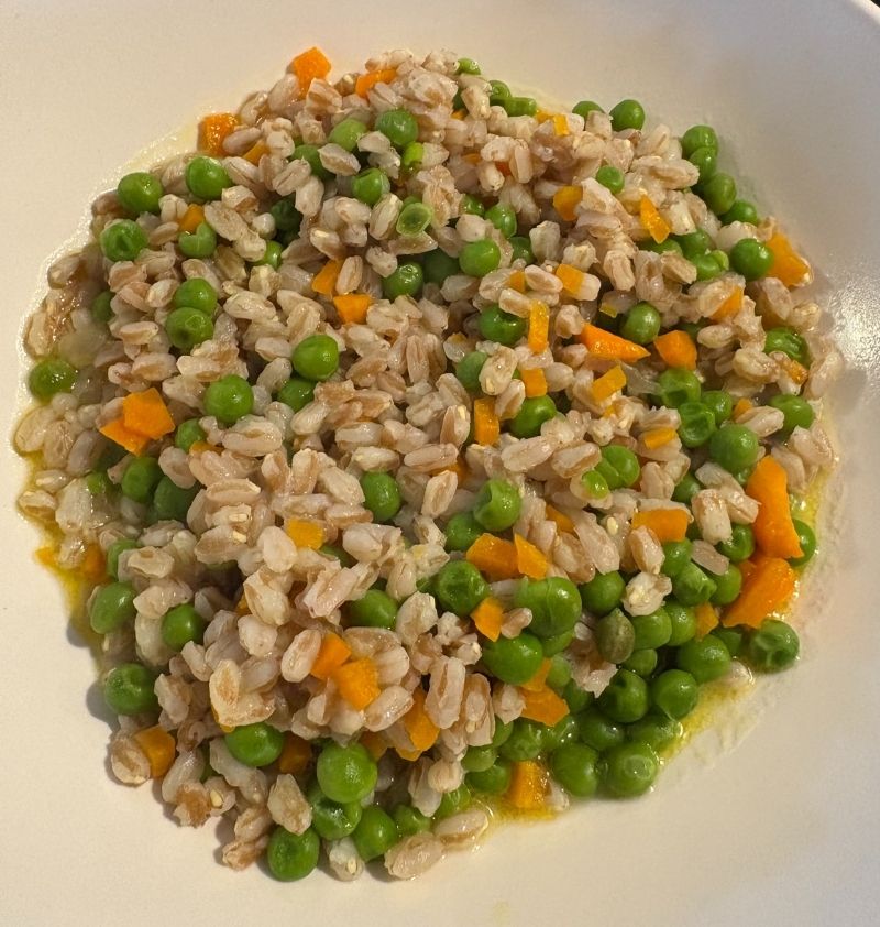 Farro con Piselli e Carote